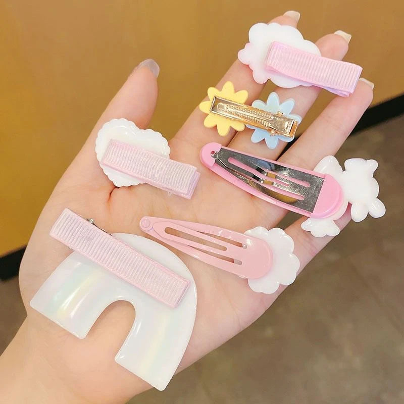 Kit 14 Presilha De Cabelo Infantil Feminina Com Desenhos